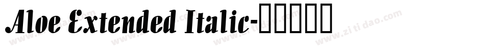 Aloe Extended Italic字体转换